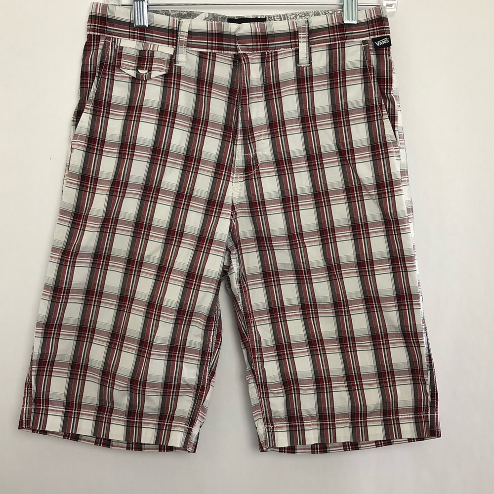 VANS Skater Plaid Boy Shorts - Size 16 EUC